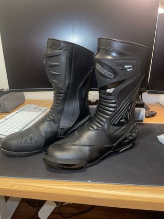 Botas Moto Piel Bela Master Man Negras