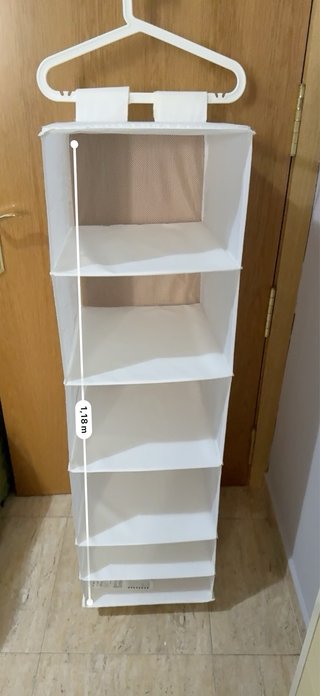 Organizador de ropa colgante blanco