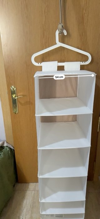 Organizador de ropa colgante blanco