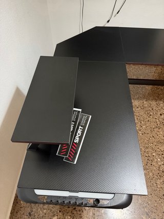 Escritorio Gaming Negro Fibra Carbono Nuevo