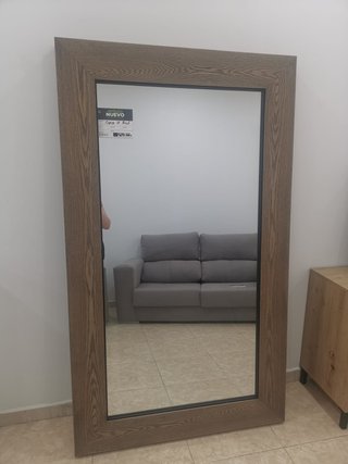 Espejo de pared madera y cristal
