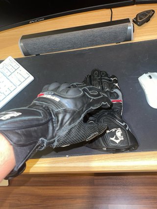 Guantes Moto Cuero Bela Lemox 2XL Negro