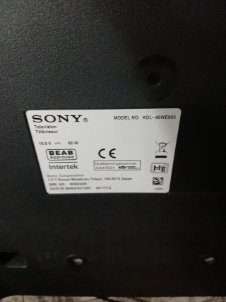 Televisión Sony Negra 40'