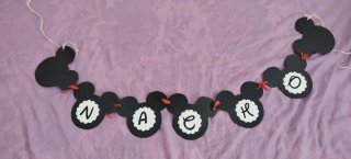Guirnalda Feliz Cumpleaños Mickey Mouse