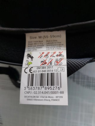 Casco de equitación negro