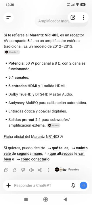 Amplificador Marantz 1403 Plata