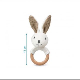 Sonajero Conejito Kiokids Tejido Madera