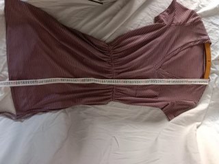 Vestito vintage rosa a righe