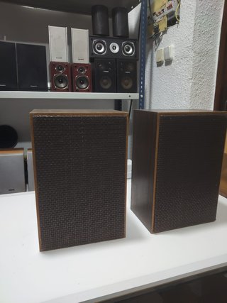 Pareja Altavoces Vintage Marrones