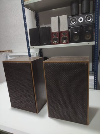 Pareja Altavoces Vintage Marrones