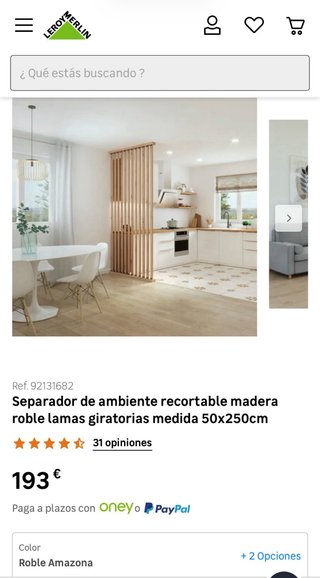Separador de ambientes de madera