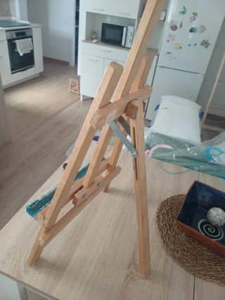 Caballete de madera para pintar