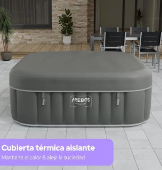 Spa Hinchable AREBOS 6 Personas LED 40°C