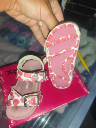 Sandalias niña verano brillantes rosa