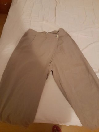 Pantalón ancho mujer talla 36 Caki
