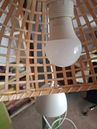Pantalla IKEA lámpara techo GOTTORP bambú
