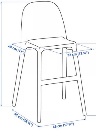 Silla alta infantil Ikea blanca