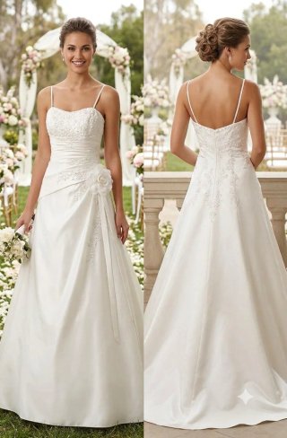 Vestido de Novia Crema Suave