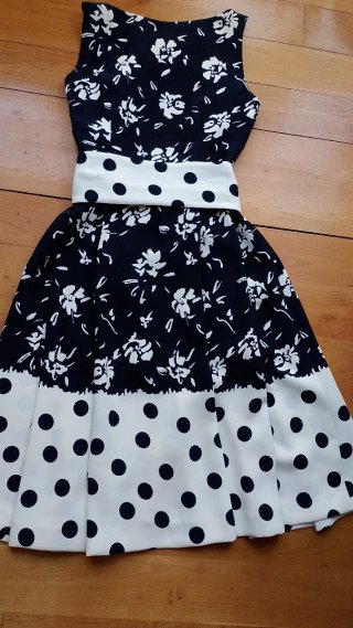 Vestido Carolina Herrera Negro y Blanco