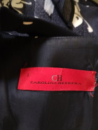 Vestido Carolina Herrera Negro y Blanco