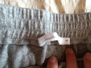 Falda larga gris S