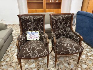 Sillas Isabelinas Vintage Marrón (2 uds)