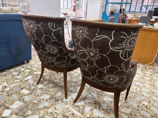 Sillas Isabelinas Vintage Marrón (2 uds)
