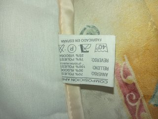 Edredón estampado floral beige y rosa
