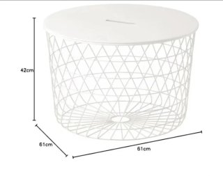 Mesa Cesto IKEA KAVISTBRO + Puff SANDARED
