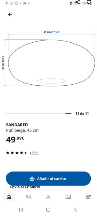 Mesa Cesto IKEA KAVISTBRO + Puff SANDARED
