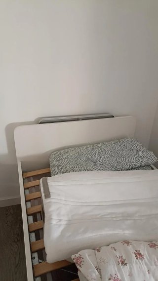 Cama individual Ikea SLAKT blanca