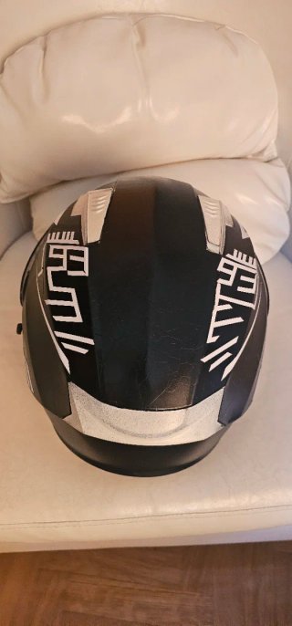 Casco Moto Negro con Viseras Oscura y clara