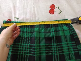 Falda Shein Cuadros Verde Talla L