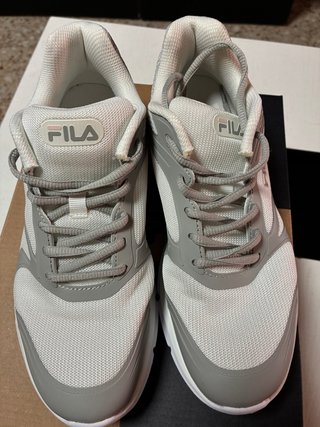 Zapatillas Fila Mujer Gris y Blanco