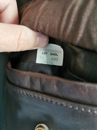 Chaqueta Schott NYC Talla 38 Marrón Piel