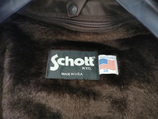 Chaqueta Schott NYC Talla 38 Marrón Piel