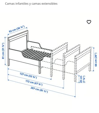Cama infantil extensible SUNDVIK
