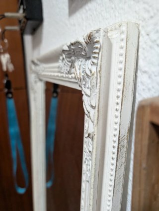 Espejo de pie vintage madera y cristal