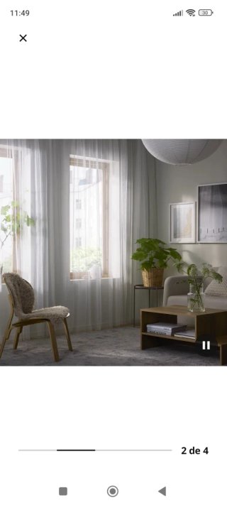 Barra Cortina Ikea IRJA y cortinas LILL Blanca