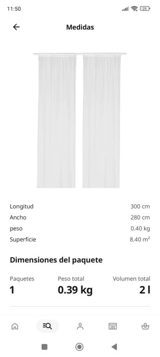 Barra Cortina Ikea IRJA y cortinas LILL Blanca