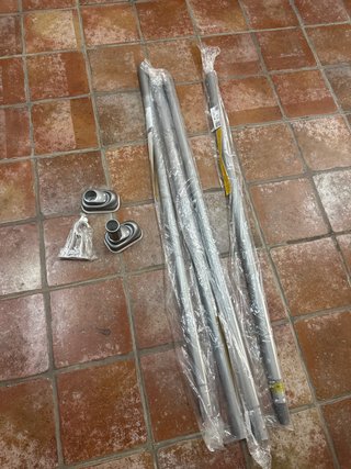 Barra perchero 4 metros metal
