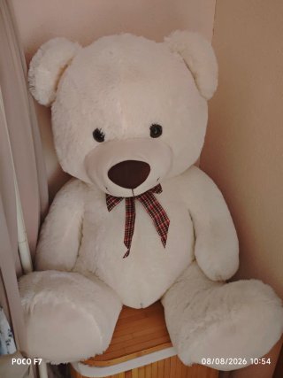 Oso de peluche blanco grande