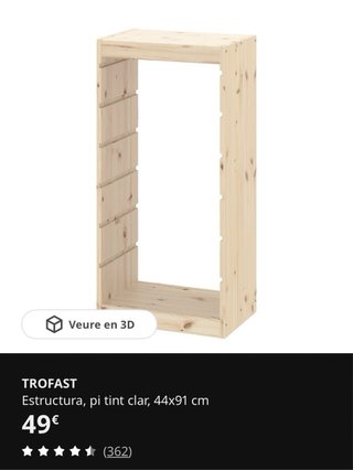 Estructura IKEA TROFAST Pino (44 x 30 x 91 cm)