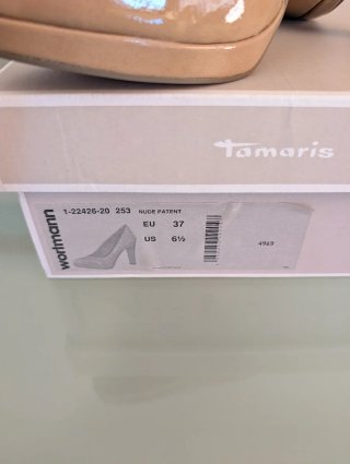 Zapatos Tamaris Tacón Beige Talla 37