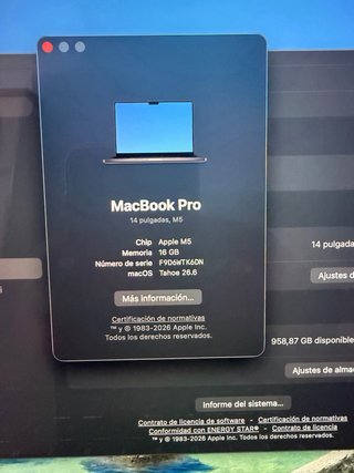 MacBook Pro 14’ M5 2026 16RAM 1TB