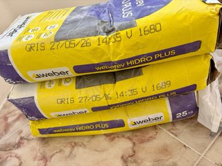 Mortero weberhidro PLUS 25kg