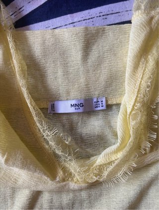 Camiseta Mango Talla M Amarilla