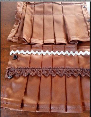 Polsini Steampunk Marroni con Pizzo Bianco