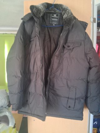Chaqueta acolchada hombre gris oscuro XXL