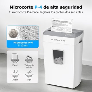 Trituradora de papel microcorte P-4 – 12 hojas